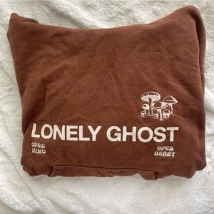 LONELY GHOST CONNECT MUSHROOM BROWN HOODIE